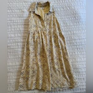 Abercrombie Kids Light Yellow Patterned Dress
